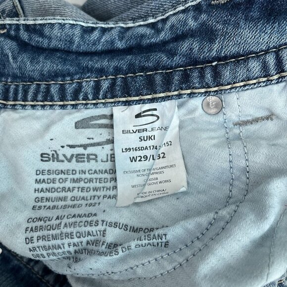 Silver Jeans Co. Suki Mid-Rise Bootcut Jeans Light Wash Denim Womens 29x32 - Picture 8 of 14